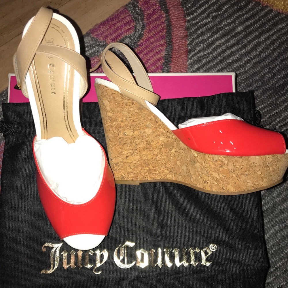 Juicy Couture cork wedges